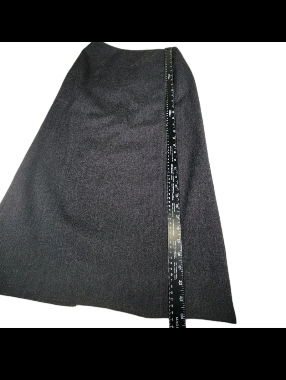 Harvey Benard Vintage Womens 100% Wool Midi Skirt Size 6 Gray EUC Academia Work